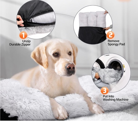 Thicken Luxurious Soft Plush Dog Beds for Large Dogs Without Shedding, U… - Picture 5 of 6
